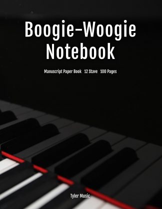 Boogie-Woogie Notebook 100 Page 12 Stave SPIRAL BOUND